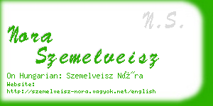 nora szemelveisz business card